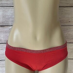 No Boundaries Womens Red With Glitter Panty Size XL
